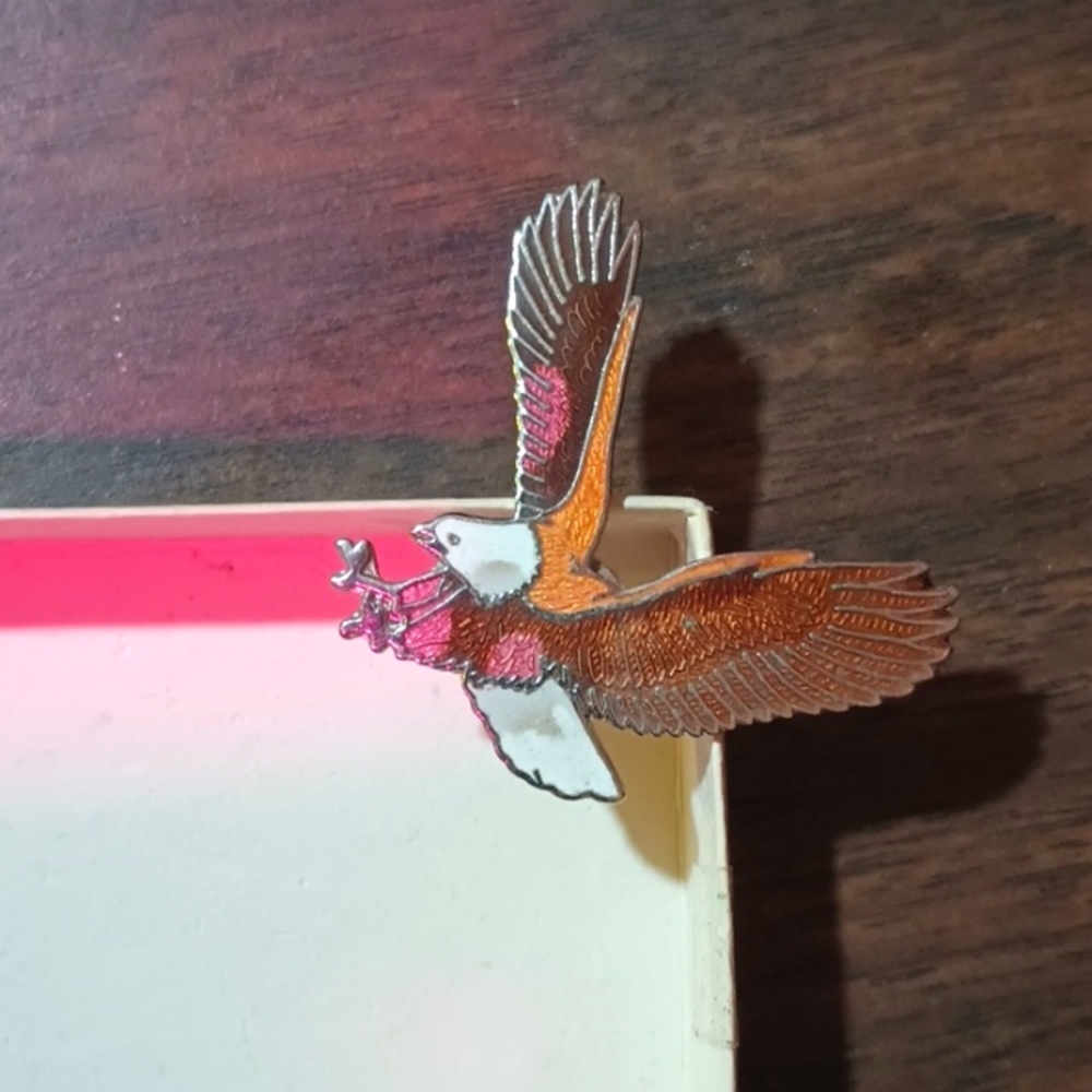 Swooping Eagle Cloisonne Pin